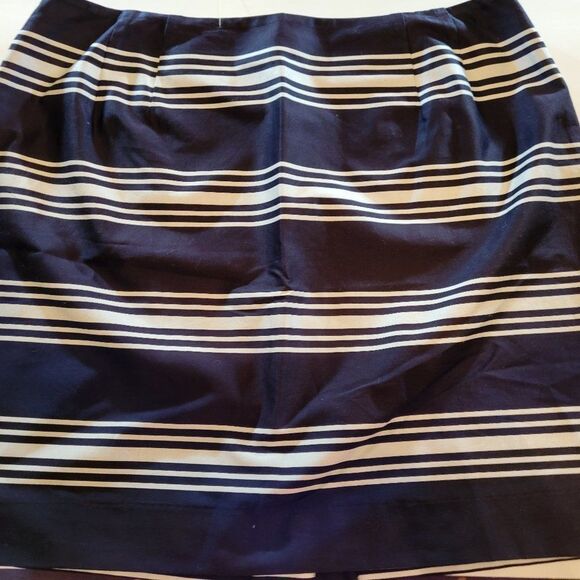 Talbots Skirts Talbots Petites Navy white Striped - Picture 2 of 16